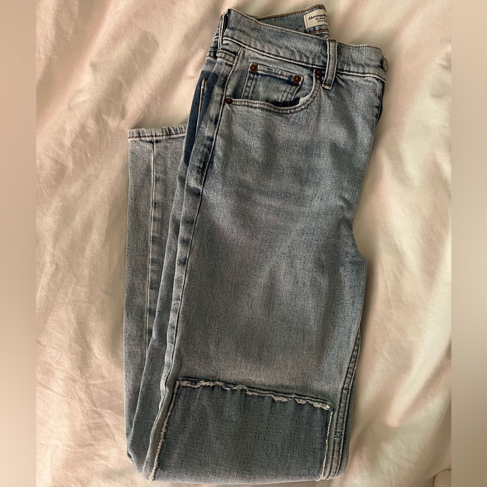 Abercrombie ankle straight ultra high rise jeans